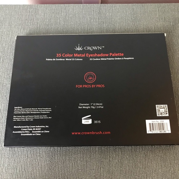 Crown eyeshadow palette. 35 metal colors. NIB - Picture 2 of 3